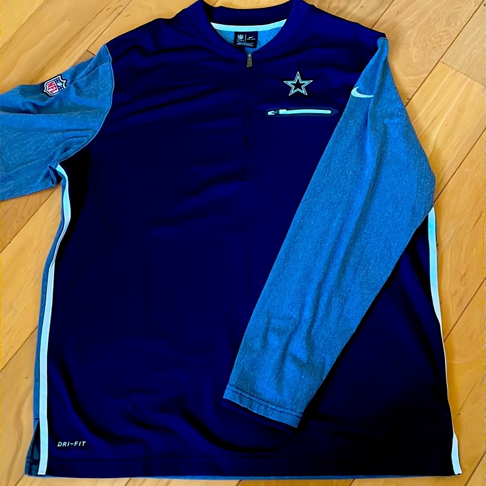 Dallas Cowboys Mens XL On Field half-zip Nike Dri-Fit